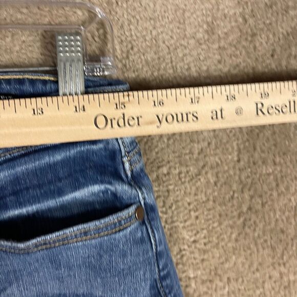 Judy Blue Boyfriend Jeans Womens 7/28 Blue Mid Rise‎ Denim Distressed Destroyed - Picture 5 of 12